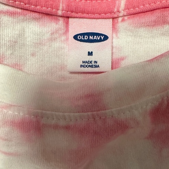 *OLD NAVY* Pink x White Love You More Short Sleeve Shirt Size Medium - Picture 5 of 6